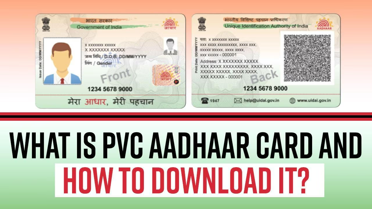 Wallet-sized PVC Aadhaar Card example